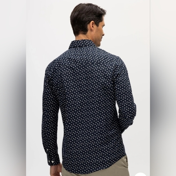 Julian & Mark Men's Large Tall Ryan Geo Dot Print Long Sleeve Button Up Shirt - Picture 2 of 14